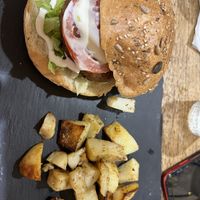 Burger  at Crispy Organic Market and Take Away - Via F Crispi in Rome