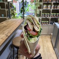 Smoked Tofu wrap 10/10  at Crispy Organic Market and Take Away - Via F Crispi in Rome