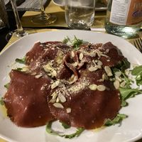 Carpaccio di veg-bresaola  at Mezzaluna in Turin