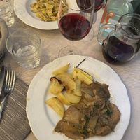 Scaloppine ai carciofi & Agnolotti del Plin  at Mezzaluna in Turin