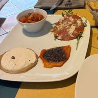 Giardiniera, "vitello tonnato", "bresaola" e peperone in "bagna caoda" at Mezzaluna in Turin