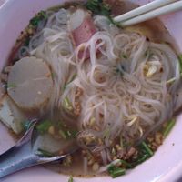 Thai noodles soup, aroi mak mak!!!! at Muay and Joom Vegetarian in Hua Hin