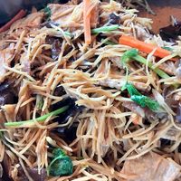 Ginger stir fry at Muay and Joom Vegetarian in Hua Hin