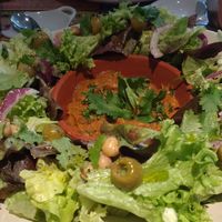 A really wonderful salad, veganized on request. at Books & Brunch in Bruges
