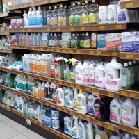 Home-care products section at La Vie Claire in Sarreguemines