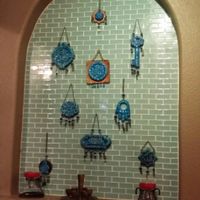 Turquoise Prayer Plaques at East West Cafe in Santa Rosa
