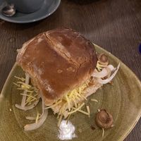 Vegan breakfast bap  at Maggie Mays in Belfast