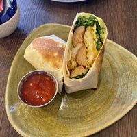 Vegan Breakfast Burriot  at Maggie Mays in Belfast