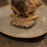 Vegan Belfast Bap (I left off the mushrooms) at Maggie Mays in Belfast