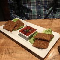 Cashew Mozzarella Sticks with Pomodoro Sauce at Front Street Cafe in Philadelphia
