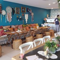 Inside cafe at Betty's Bohemian Beach Cafe in Port Douglas