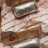 small vs big burrito size   at Salsa Shop in Amsterdam