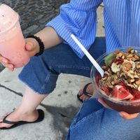 Acai bowl and smoothie  at Milk Away in Sevilla