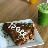 I think it was called scrambled pancake - it‘s a salty one with lots of vegetables - I loved it ! at Purple Sprout Conscious Organics in Buffalo Grove