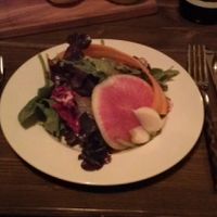 salad with 2 kinds of radishes  at The Mint in La Crosse