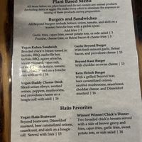 Back side of vegan menu 🩶  at The Ice Haus in Murray