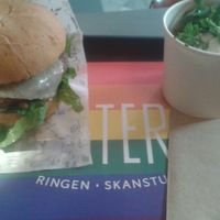 The cheezy burger at The Plant in Stockholm