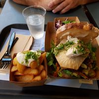 Hipster burger deluxe at The Plant in Stockholm