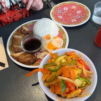 Sweet n sour pork & Peking duck at Tien Hiang in Paris