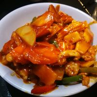 'chicken' with cashews at Tien Hiang in Paris