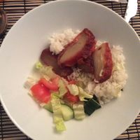 Porc laqué avec riz at Tien Hiang in Paris