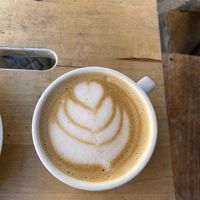 Cappuccino with oat milk  at Two Planets in Berlin