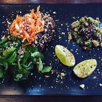 Beautiful sauté mushrooms & red onion on sourdough at Two Planets in Berlin