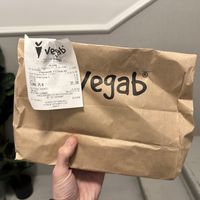 Burgerowy wrap with added kimchi delivered  at Vegab in Krakow