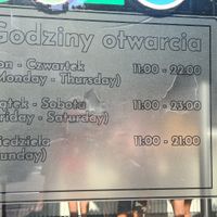 Opening Hours 2024 at Vegab in Krakow
