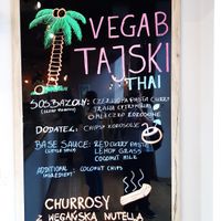 Desserts, one being Warm churros with vegan nutella at Vegab in Krakow