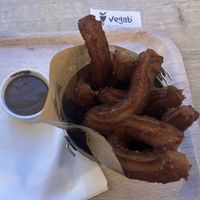 Churros with vegan nutella  at Vegab in Krakow