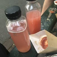 Watermelon lemonade and rhubarb lemonade 💐 at Vegab in Krakow