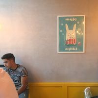 Seating area at Vegab in Krakow