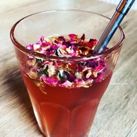 Rose lemonade  at Vegab in Krakow