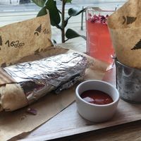 The vegan kebab meal  at Vegab in Krakow