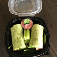 Spinach hummus spicy wrap at Utopia Juice Bar in Pompano Beach