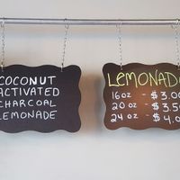 Utopia signs. at Utopia Juice Bar in Pompano Beach