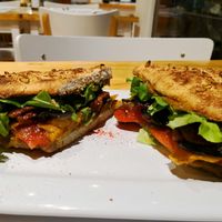 Vegan Sandwich with veggies and seitan, absolutely delicious! at Zen Tea in San Martin De Los Andes