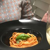 Tomato pasta - this was only half of it as we shared a portion  at Ginger in Rome