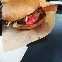 Cheese burger at Swing Kitchen - Operngasse in Vienna