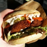 Chili Burger Perfection  at Swing Kitchen - Operngasse in Vienna