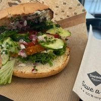 Vienna burger at Swing Kitchen - Operngasse in Vienna