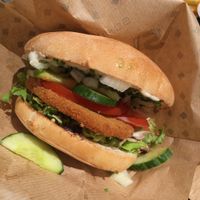 Vienna burger at Swing Kitchen - Operngasse in Vienna