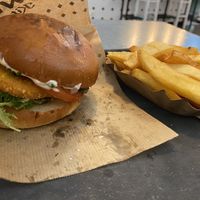 Vienna burger and fries  at Swing Kitchen - Operngasse in Vienna