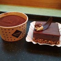 Tiramisu and almond nougat dream, as sold in November 2019. at Swing Kitchen - Operngasse in Vienna