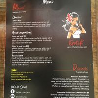 Separate vegan menu - page 2, mains and desserts at ExotiK in Newtown