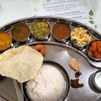 South Indian Thali - vegan by request at Greenleaf Cafe in Central Singapore