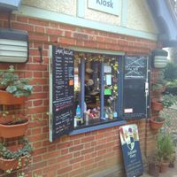 The menu at the counter  at Ginger Jules Kiosk in London