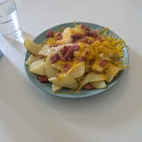 Bacon cheese fries at Ruta 42 in Lhospitalet De Llobregat