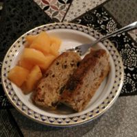 chamomile cake with frozen mango  at Sumida River Kitchen in Tokyo